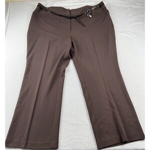 Apt 9 Ava Brown Belted Dress Pants Womens Size 24 NWT
